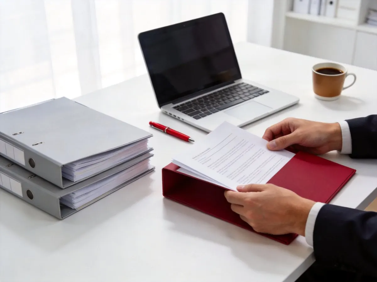 Documents being organised into one consistent file